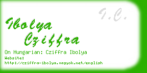 ibolya cziffra business card